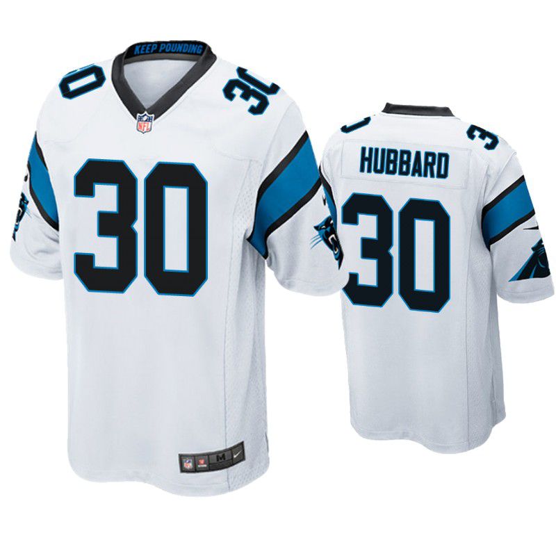 Men Carolina Panthers #30 Chuba Hubbard Nike White Game NFL Jersey